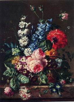 Floral, beautiful classical still life of flowers 07